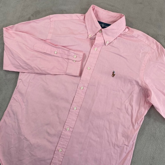 Polo Ralph Lauren Classic Fit Oxford Shirt Men 15.5 32/33 Medium Pink Flesh Pony - Picture 1 of 10